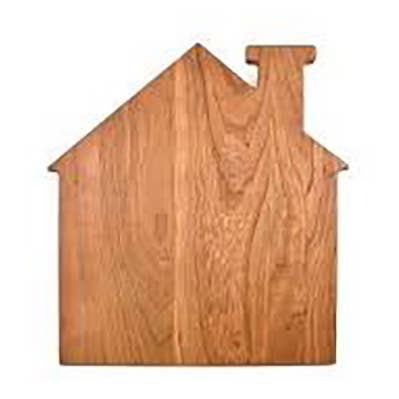 House Shaped Serving Board (Alder) for wholesale by Out of the Woods of Oregon