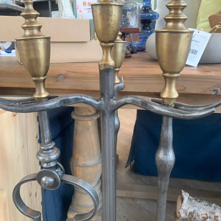 Indriya Home - Wholesale Fireplace Mantel - Fireplace Tools Hearth Luxe – Brass & Old Cast Iron 2