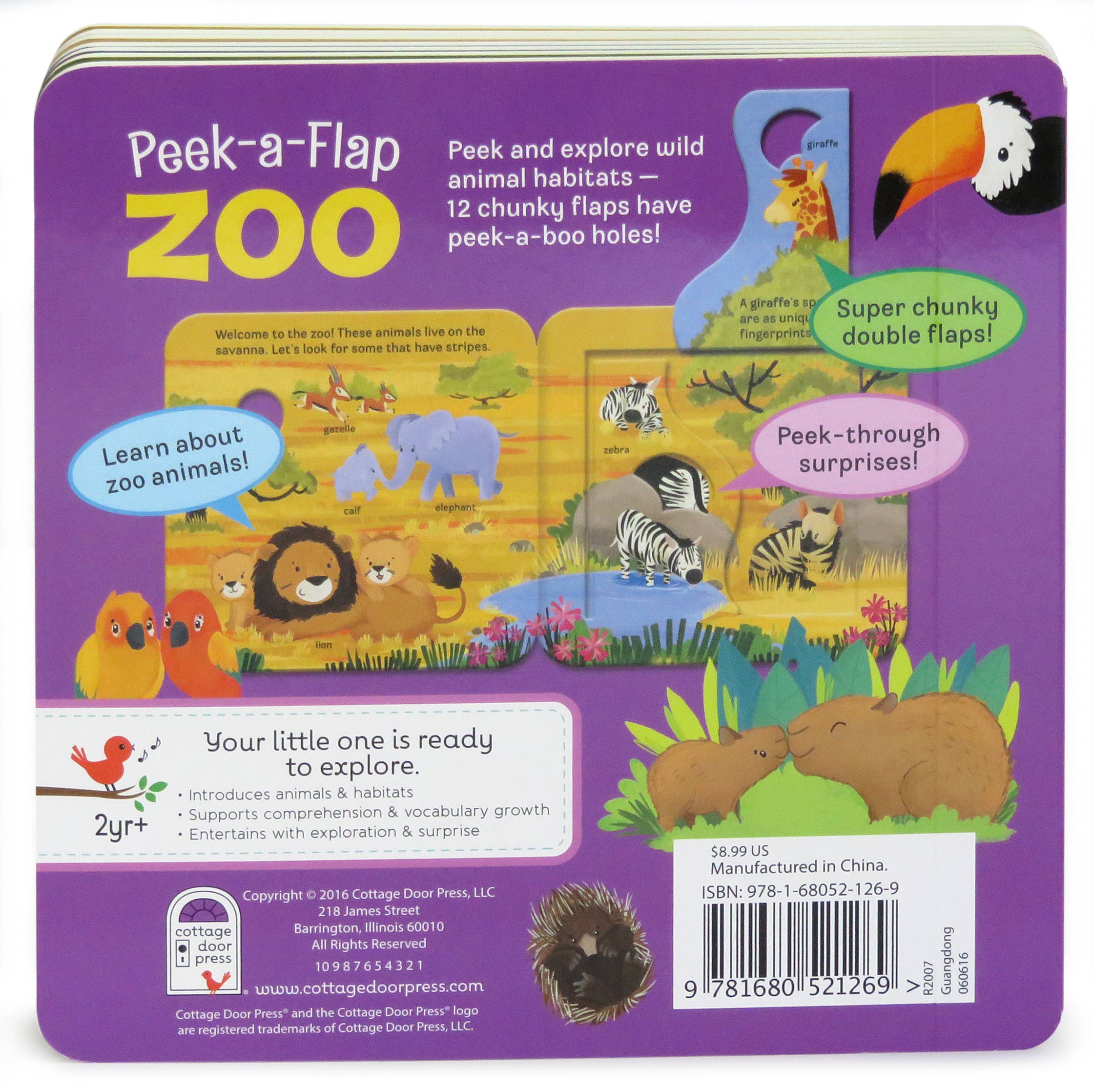 Cottage Door Press - Wholesale Baby & Toddler Book (0-2) - Zoo Interactive Lift a Flap Board Book1