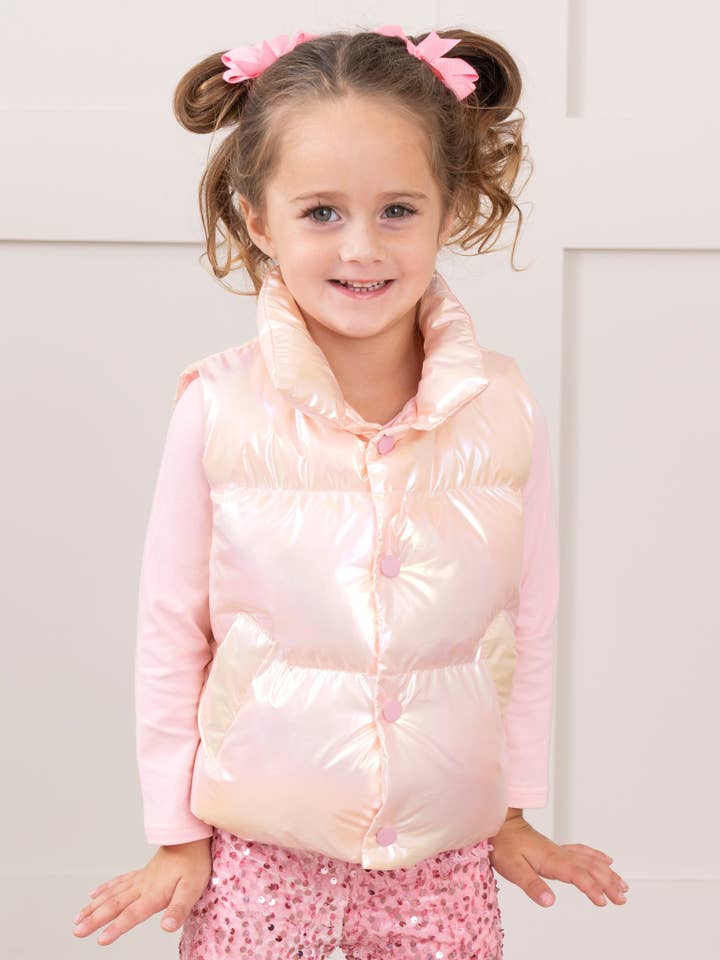 Iridescente Puffer Bodywarmer voor wholesale door Marie Nicole Clothing