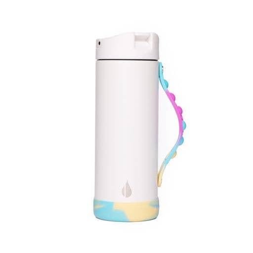 Iconic Insulated Pop Fidget Strap Bottle 14oz - White Tie Dye for wholesale by Elemental