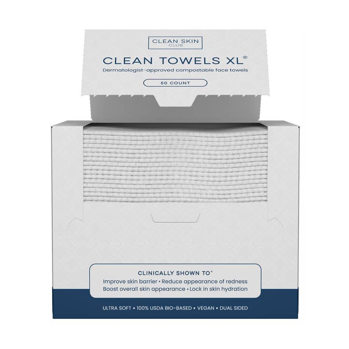 Clean Towels™ XL, Disposable Face Towels, 50 Count for wholesale by Clean Skin Club