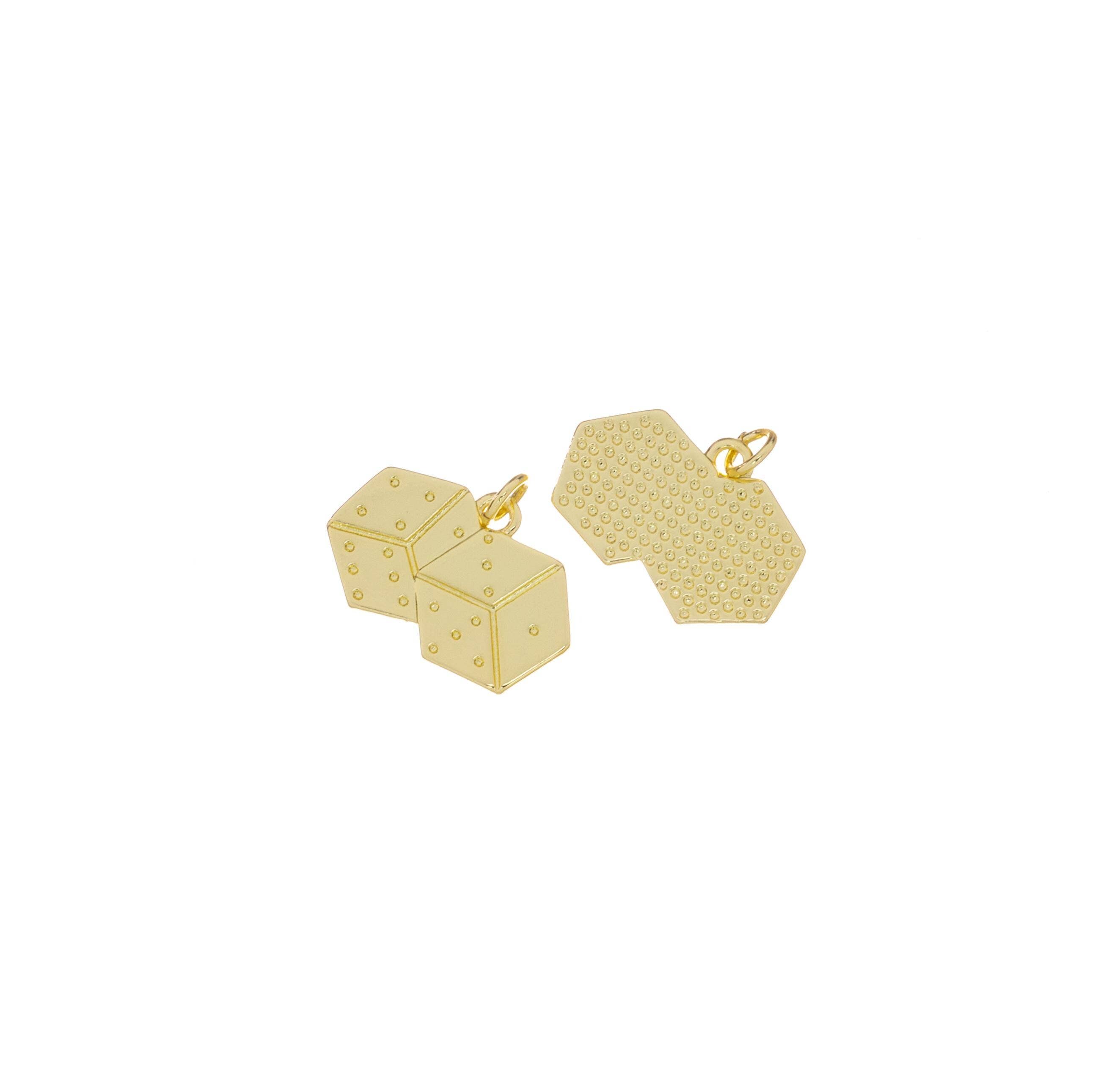 Jewel Pledge – wholesale Individual charm/pendant – Double Dice Charm for Necklace and Jewelry Making CPG23512