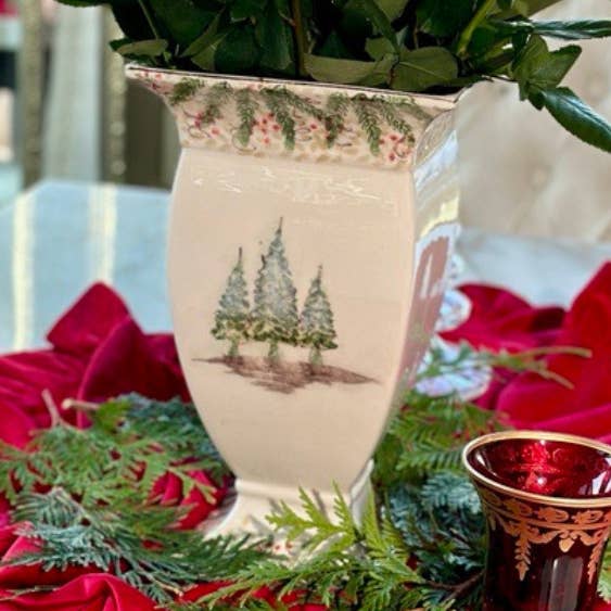 Jarrón con pie Natale para venta al por mayor de Arte Italica & Crown Linen Designs