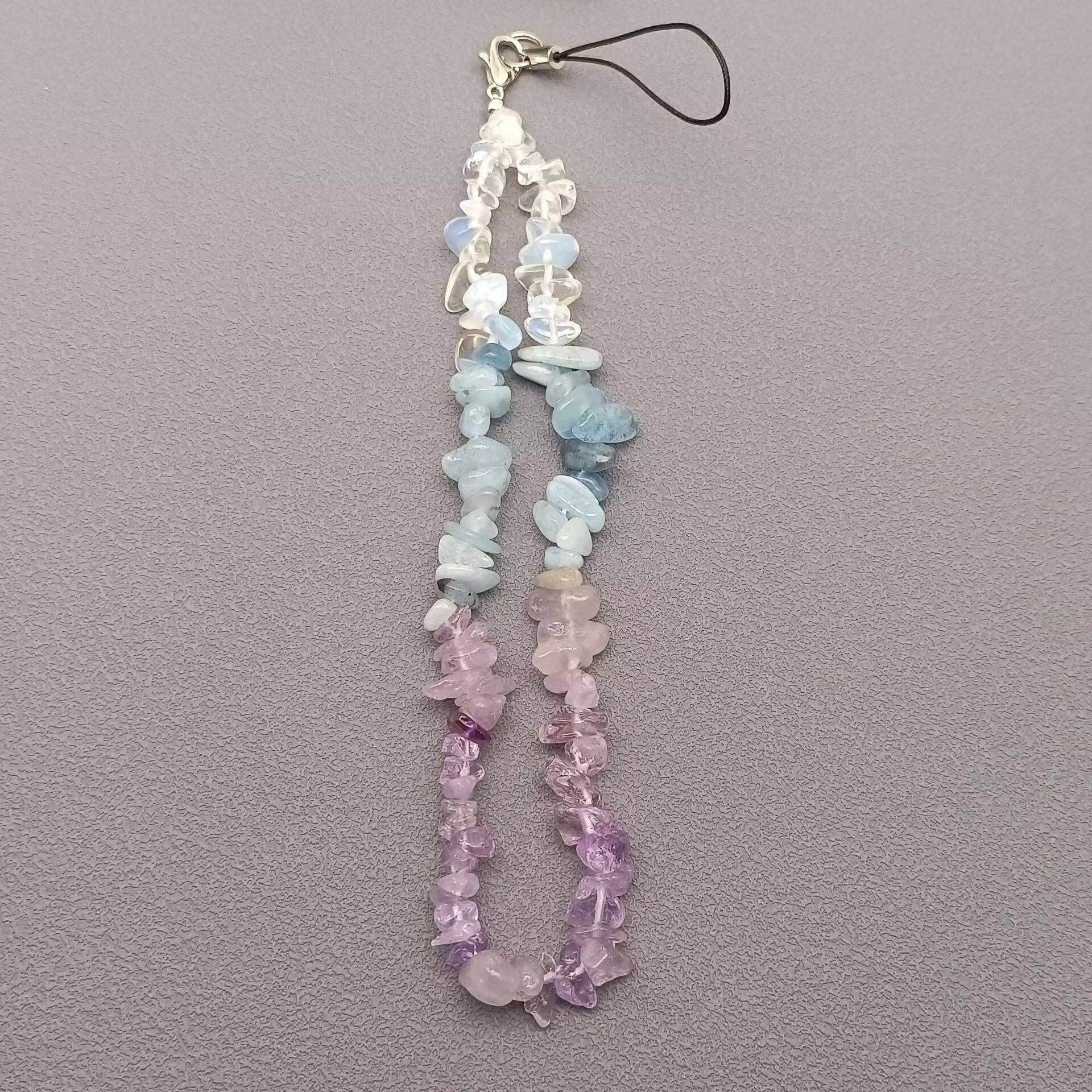 Mio Queena - Wholesale Phonecase Strap - Stone & Crystal & Pearl Beaded Phonecase Strap Lanyard - CS14