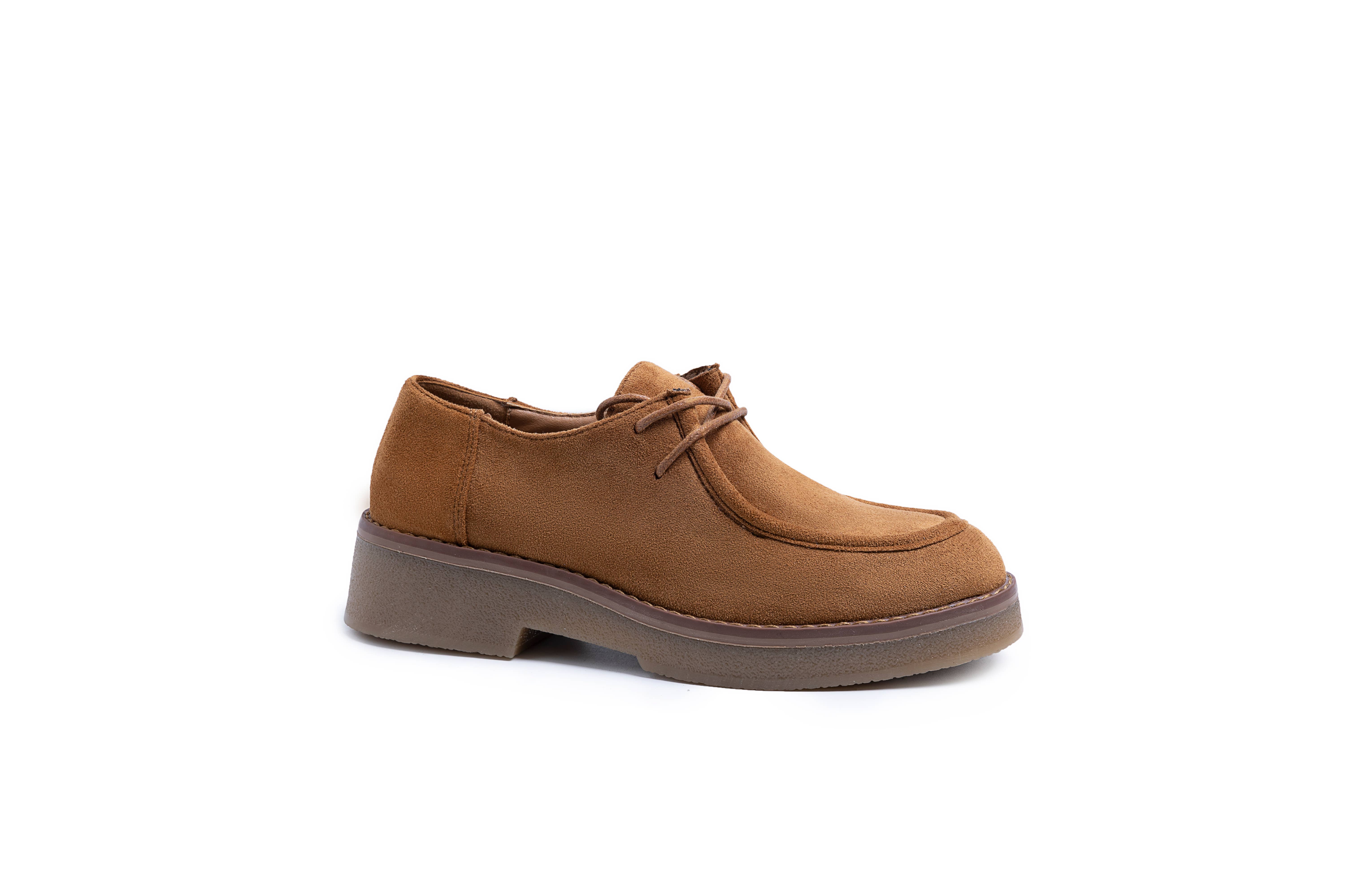 C'M PARIS - Wholesale Loafers - Women's - Platform Wallabee Style Lace-Up Shoe 682704