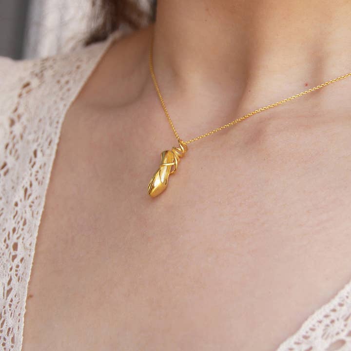 ACCITY - Wholesale Pendant/Charm Necklace - Niche ballet shoes pendant necklace_CWMM5309