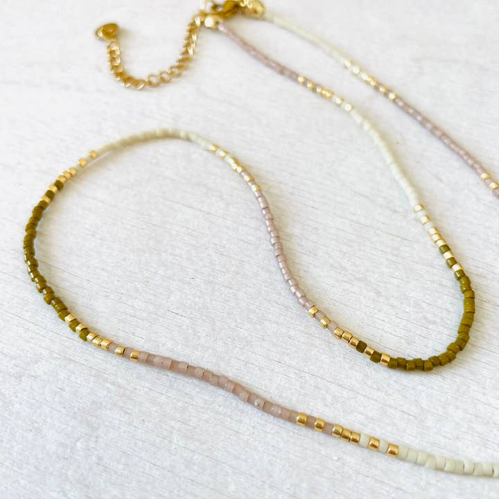 Atelline - Wholesale Beaded/Pearl Necklace - Pearl necklace, stainless steel necklace, choker C0511