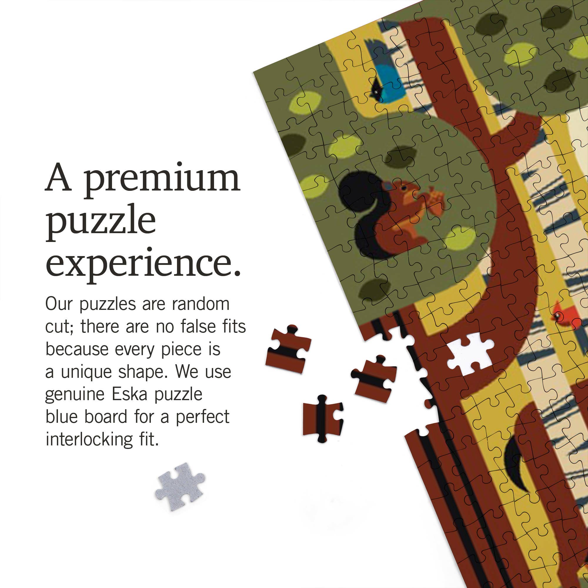 Lantern Press - Vendita all'ingrosso Puzzle - Adulti - Puzzle da 1000 pezzi con animali della foresta del Minnesota, geometrico3