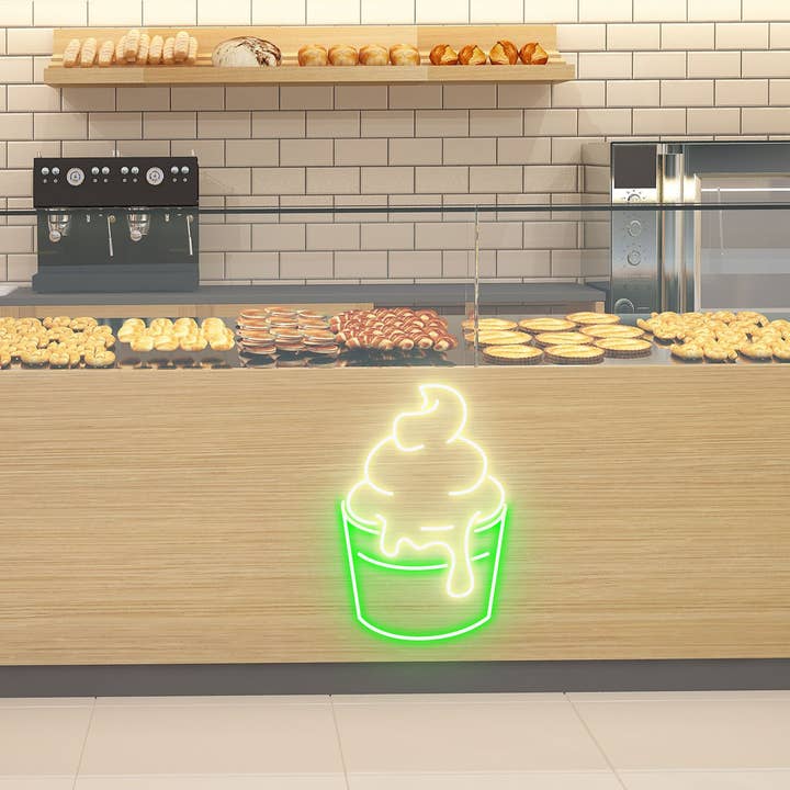 Originele ijsbeker - neonreclame - ijsbar/woestijnbar voor wholesale door NexGenow