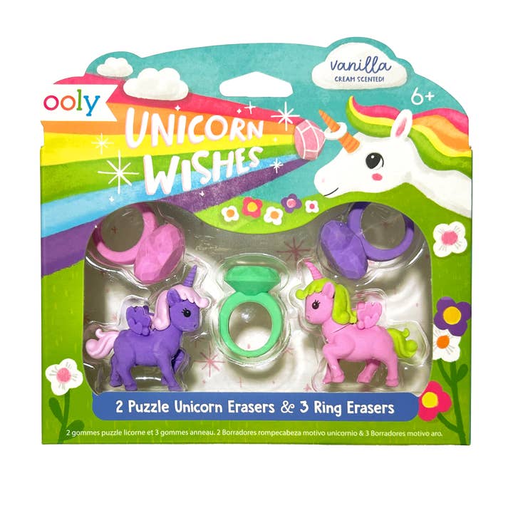 Unicorn Wishes: Scented Erasers (Set of 5) for wholesale by OOLY