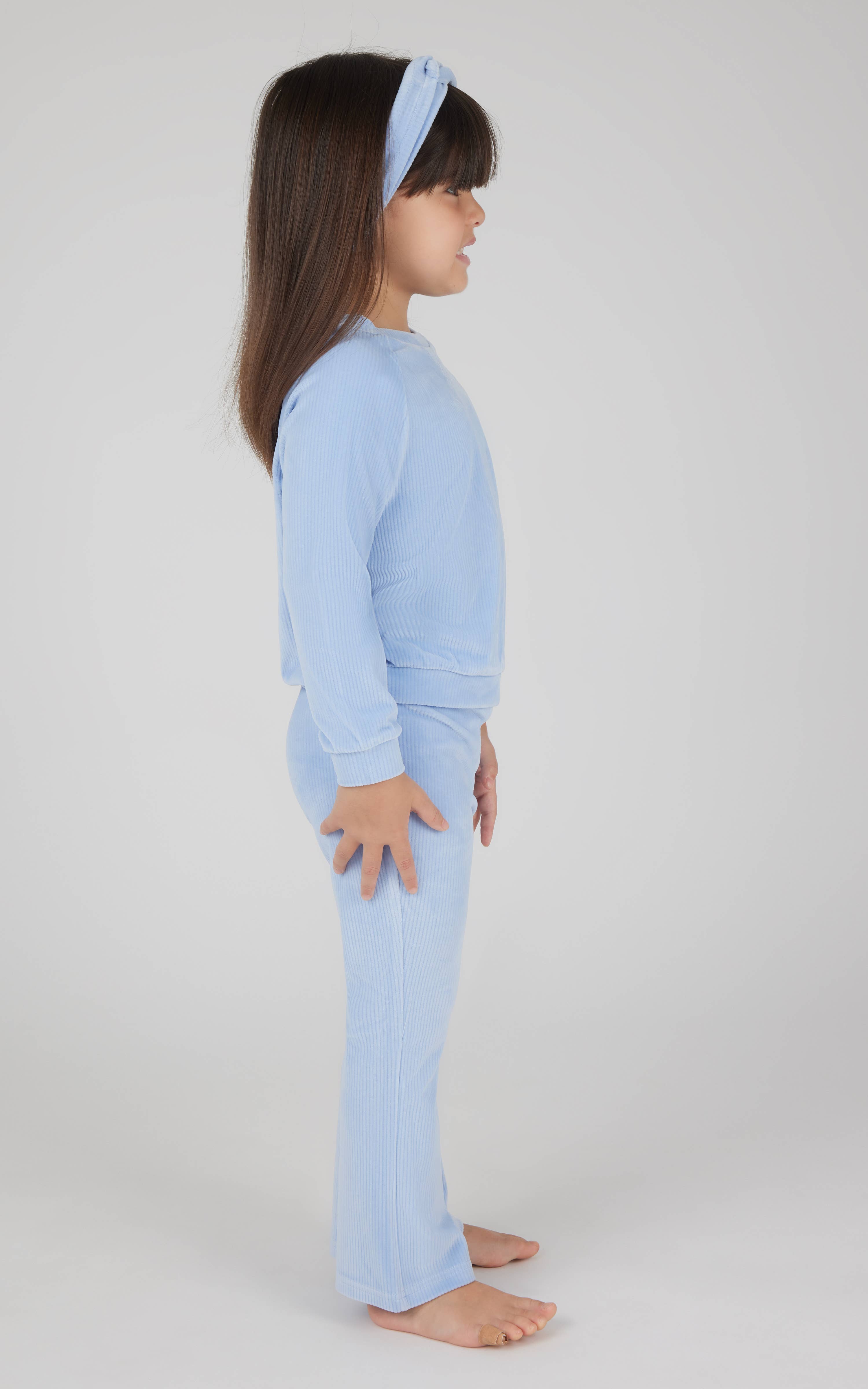 90 Degree by Reflex & Yogalicious - Vendita all'ingrosso Completo top e pantaloncini - Bambini - Pullover, pantaloni e cerchietto in velluto per bambine, set da 3 pezzi5