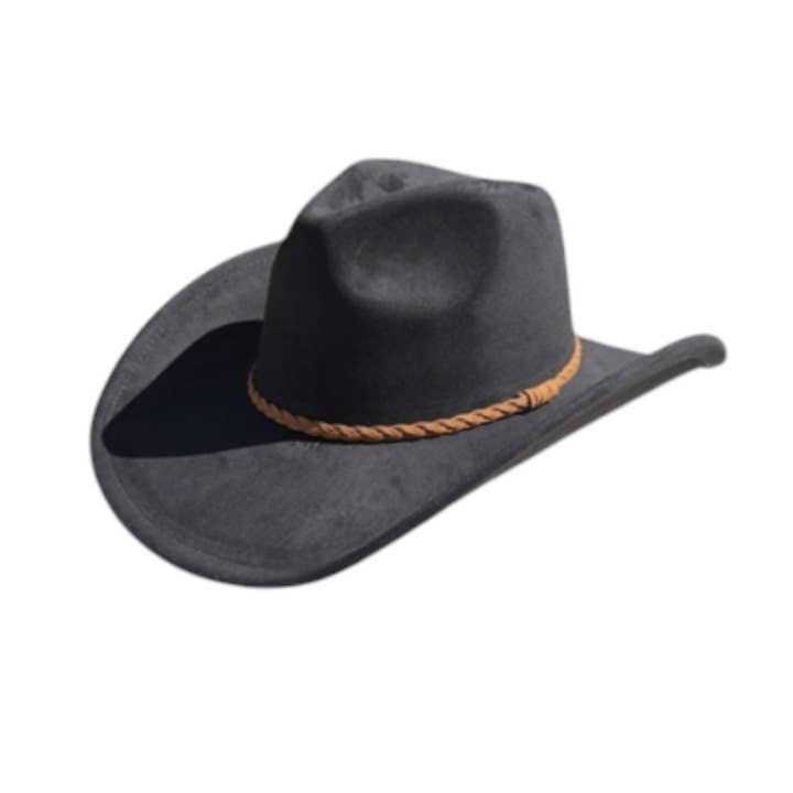Portia Hat - Wholesale Cowboy Hat - Unisex - Classic Vegan Suede Western Cowboy Hat – Trendy & Timeless
