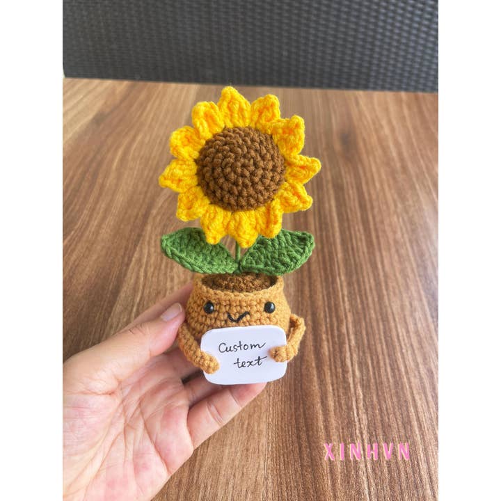 TOMOPOD LLC - Wholesale Stuffed/Plush Toy - Kids & Baby - Cute Emotional Support Sunflower, Crochet Sunflower Gift