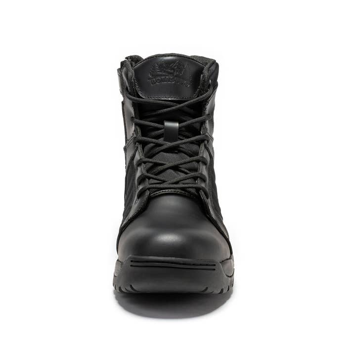 Botas Pro Black Men's 6 inch Side Zipper Rubber Sole Tactical Boots BMP111BK for wholesale on Faire4