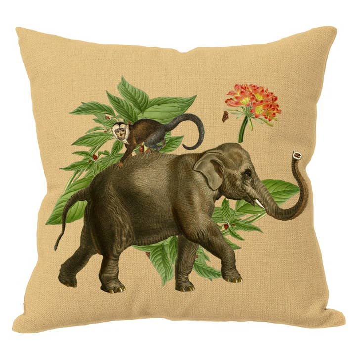 PI9205 - African Obsession on Ivory Linen Pillow for wholesale by Marye-Kelley