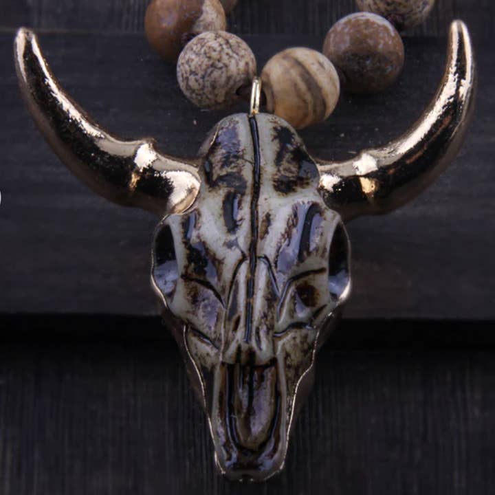 Nya Rose - Wholesale Pendant/Charm Necklace - Texas Horn Pendant1