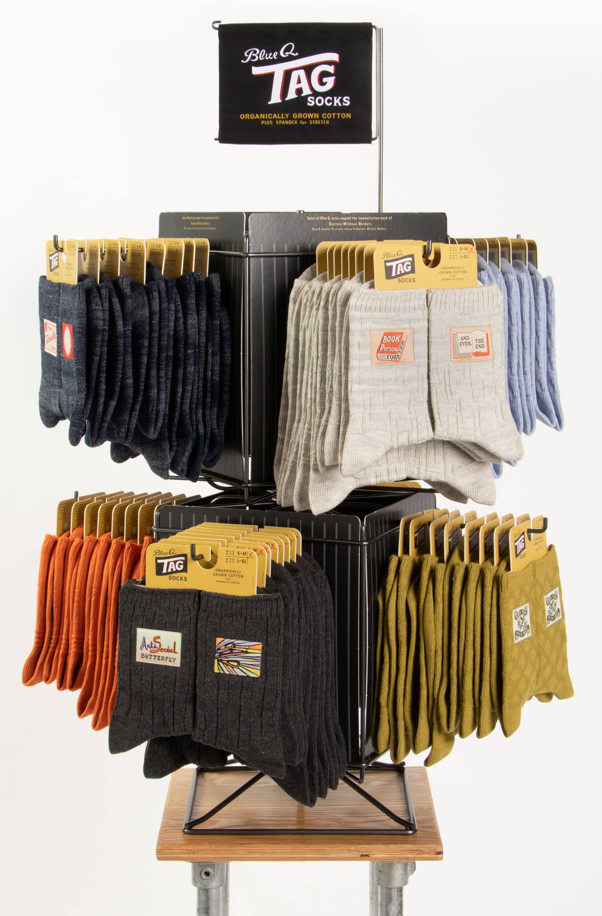 Incognito – wholesale Retailer display – Accessories – Tag Sock Stand and Bestsellers1