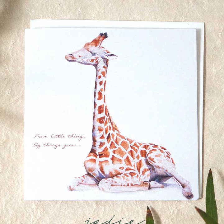 Baby Giraf - Kort for engroshandel hos Jodie Westall Art