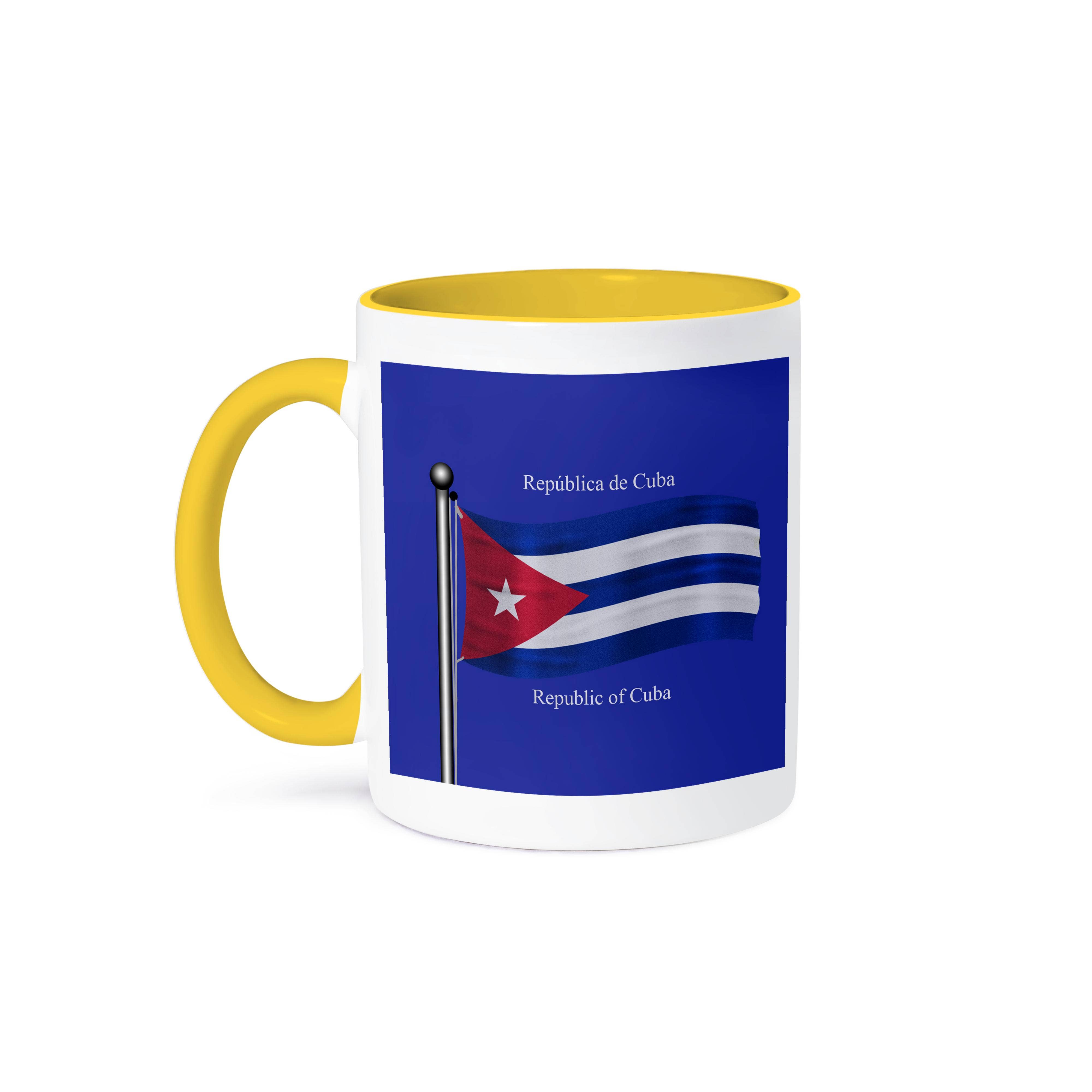 3dRose - Wholesale Coffee Mug - 3dRose, The flag of Cuba on a blue background with Republic of Cuba in English and Spanish, Mug0