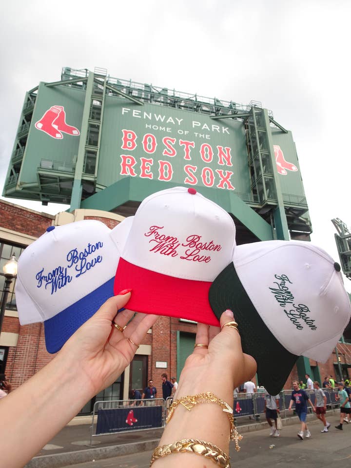 FROM BOSTON WITH LOVE TRUCKER HAT for wholesale by MESSINA CLOTHING