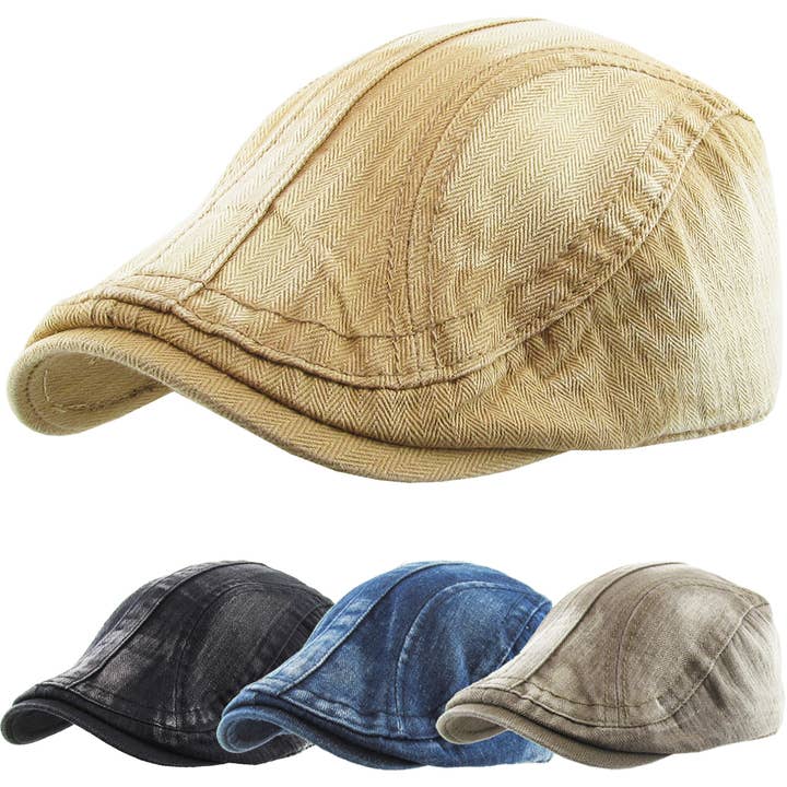 KBETHOS - Wholesale Newsboy/Schoolboy Hat - Men's - CLASSIC WASHED NEWSBOY IVY