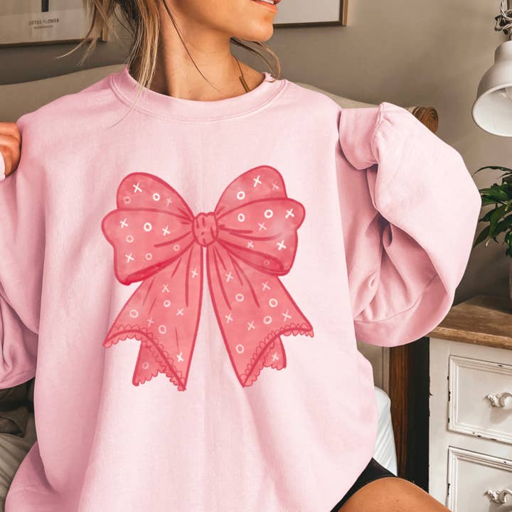Shoppe SHC - Venta al por mayor Sudadera estampada - Mujer - Sudadera con Lazo Coqueta XOXO | Sudadera con Serigrafía