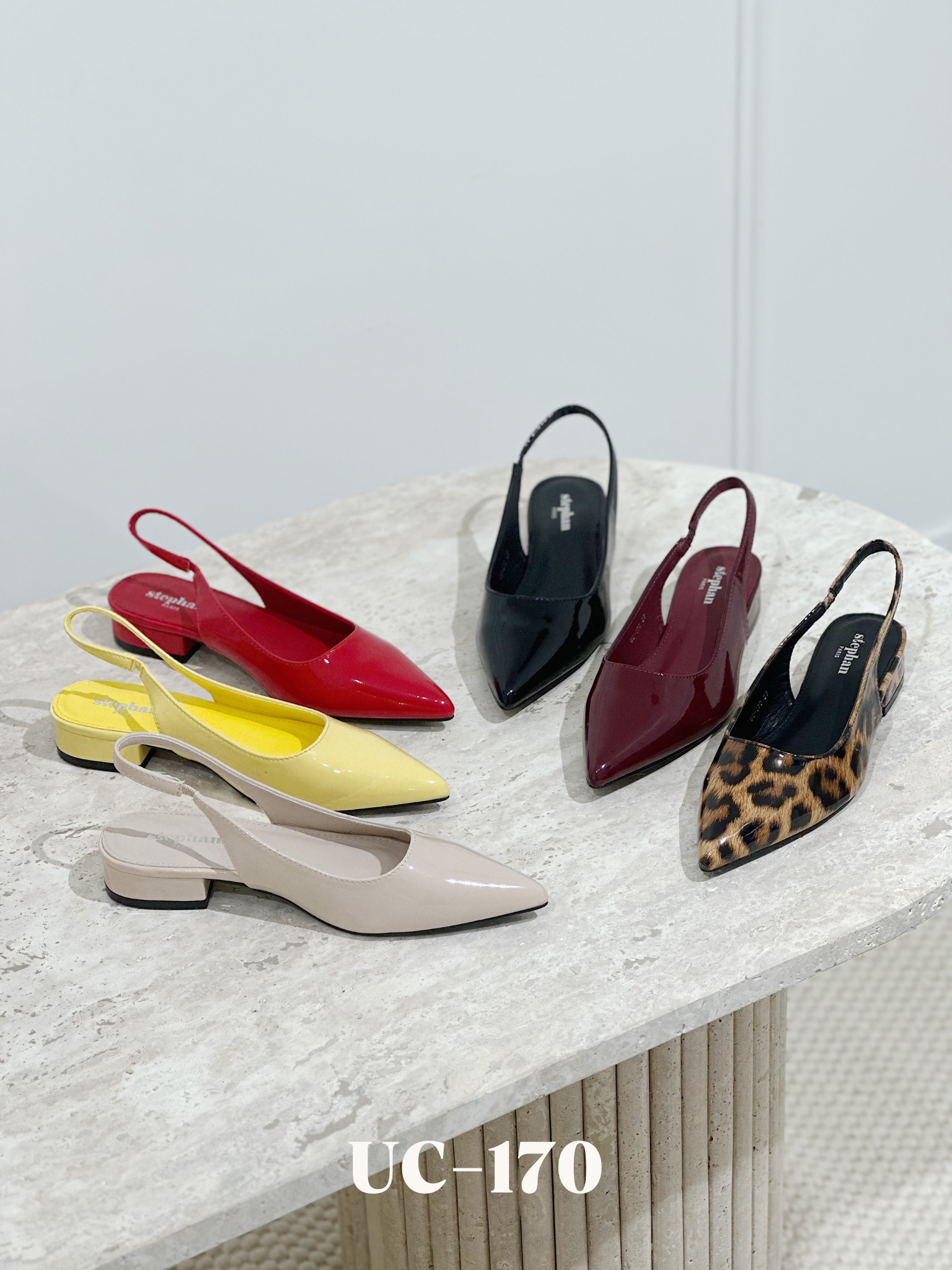 Red UC-170 slingback ballet flats for wholesale on Faire0