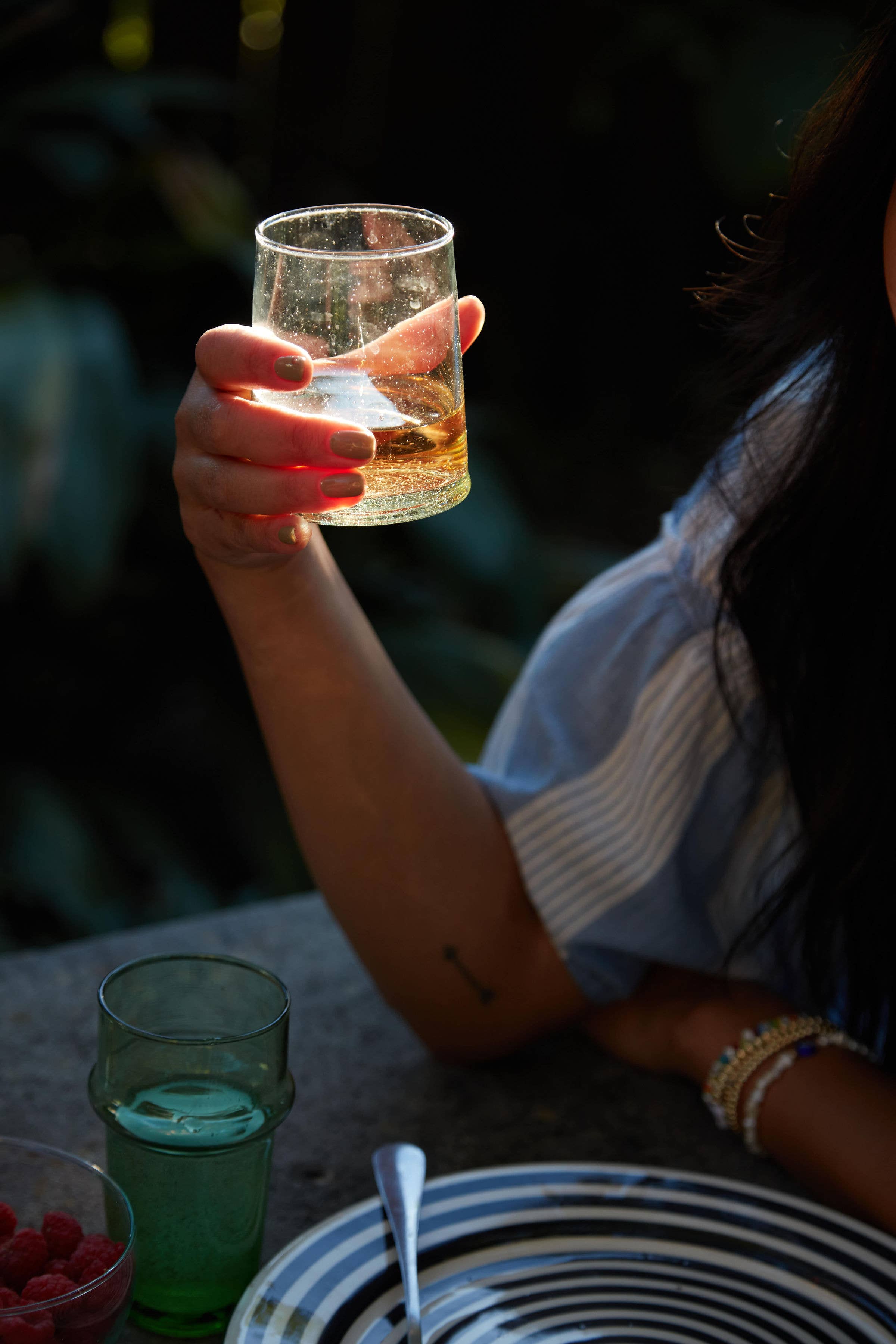 Voyage - Wholesale Cocktail/Liquor Glass - Moroccan Cocktail Glass Blue (24)13