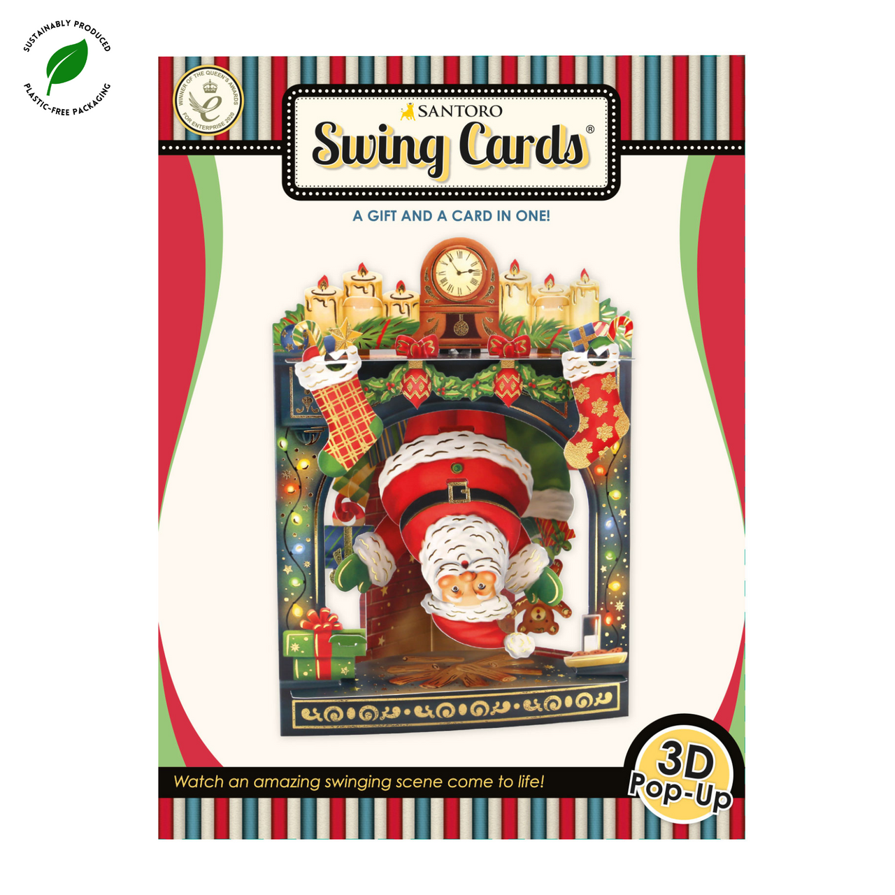 Santoro London – wholesale Christmas card – XSC232 - Swing Cards - Father Christmas5