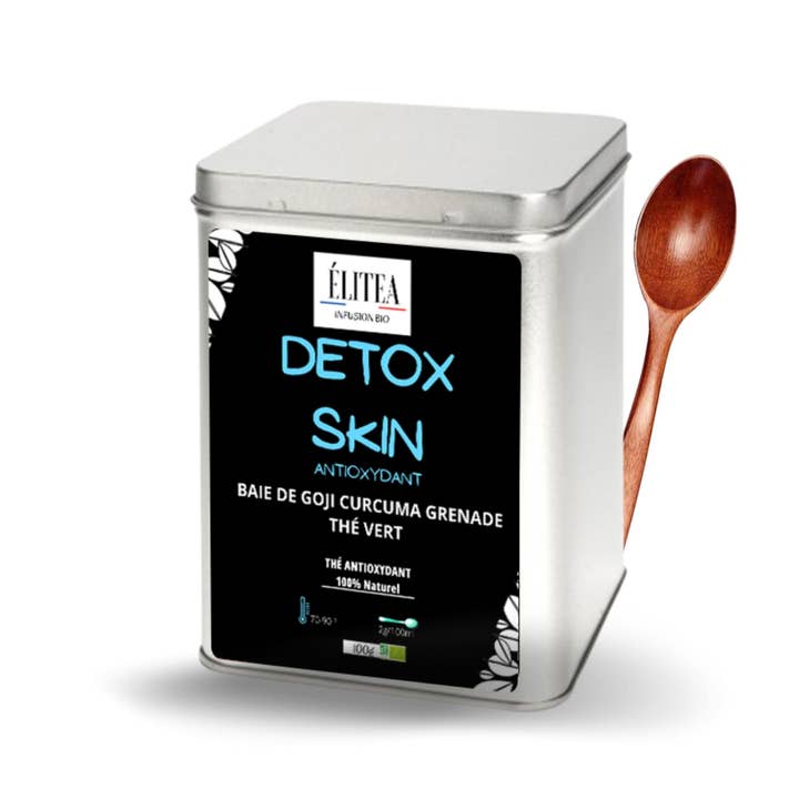ELITEA - Vente Thés santé/détox - Infusion Détox Skin BIO Baie De Goji Curcuma Thé Vert Puissant Antioxydant