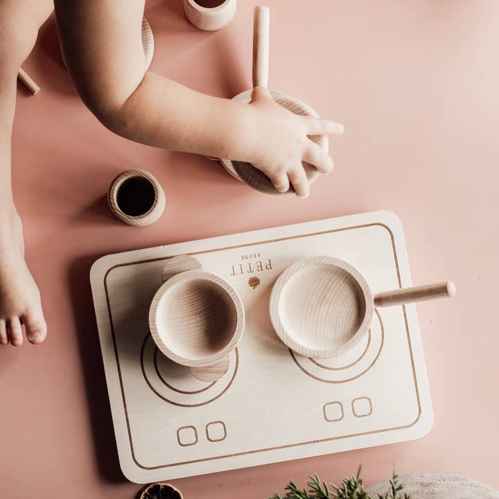 Petit Abode - Wholesale Wood Toy - Kids - Wooden Pots & Pans Set8