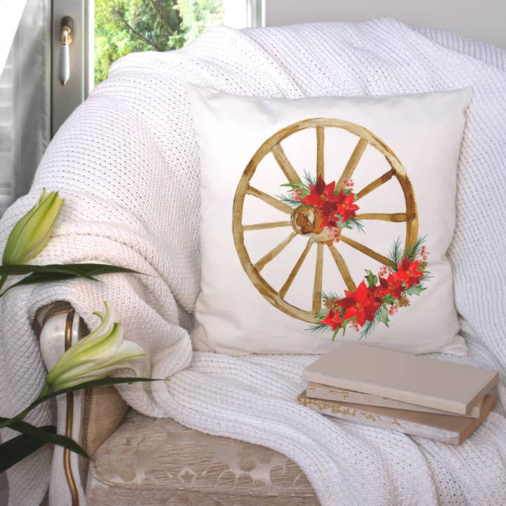 Floral Wheel Pillow Cover for wholesale by Go Charlotte