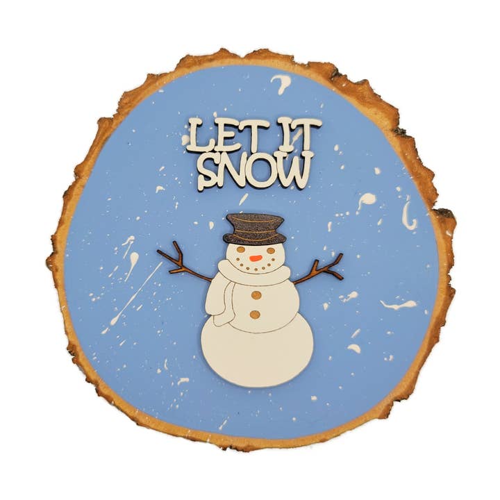 Let it Snow/Snowman Magnet for wholesale by Spears Creations