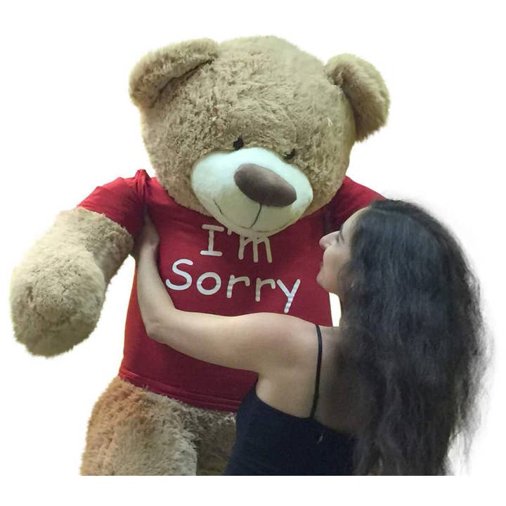 Big Plush - Wholesale Stuffed/Plush Toy - Kids & Baby - I'm Sorry Giant Teddy Bear 5 Feet Tall Tan Color