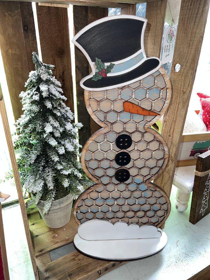 Bonhomme de neige Chickenwire pour la vente par Rustic Home Co LLC