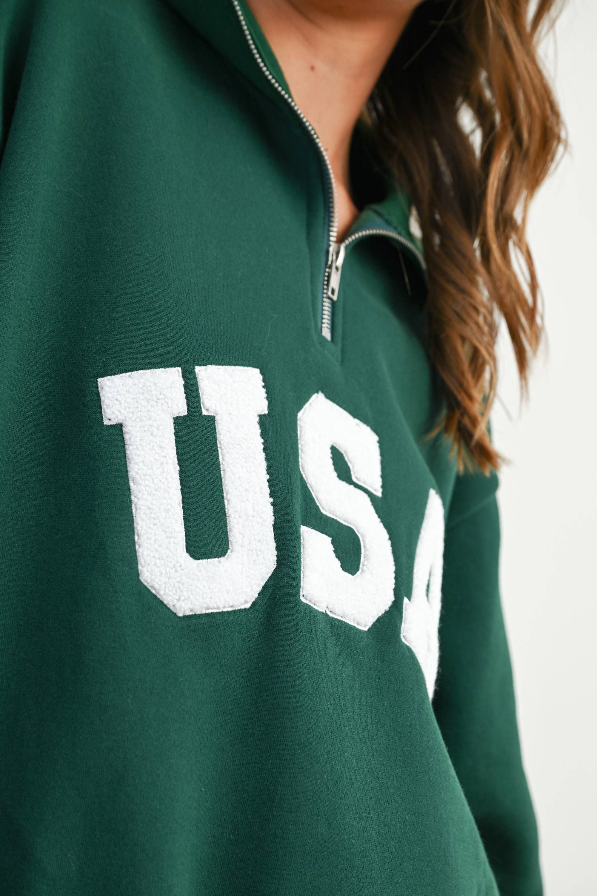 BUTTERMELON - Wholesale Sweatshirt - Women's - Quarter Zip Long Sleeve Top - BMT77952