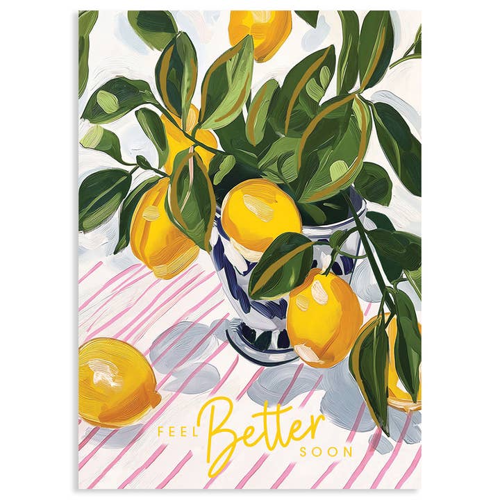 Calypso Cards Inc. - Wholesale Get Well Card - LEMON VASE | LOLA GET WELL CARD