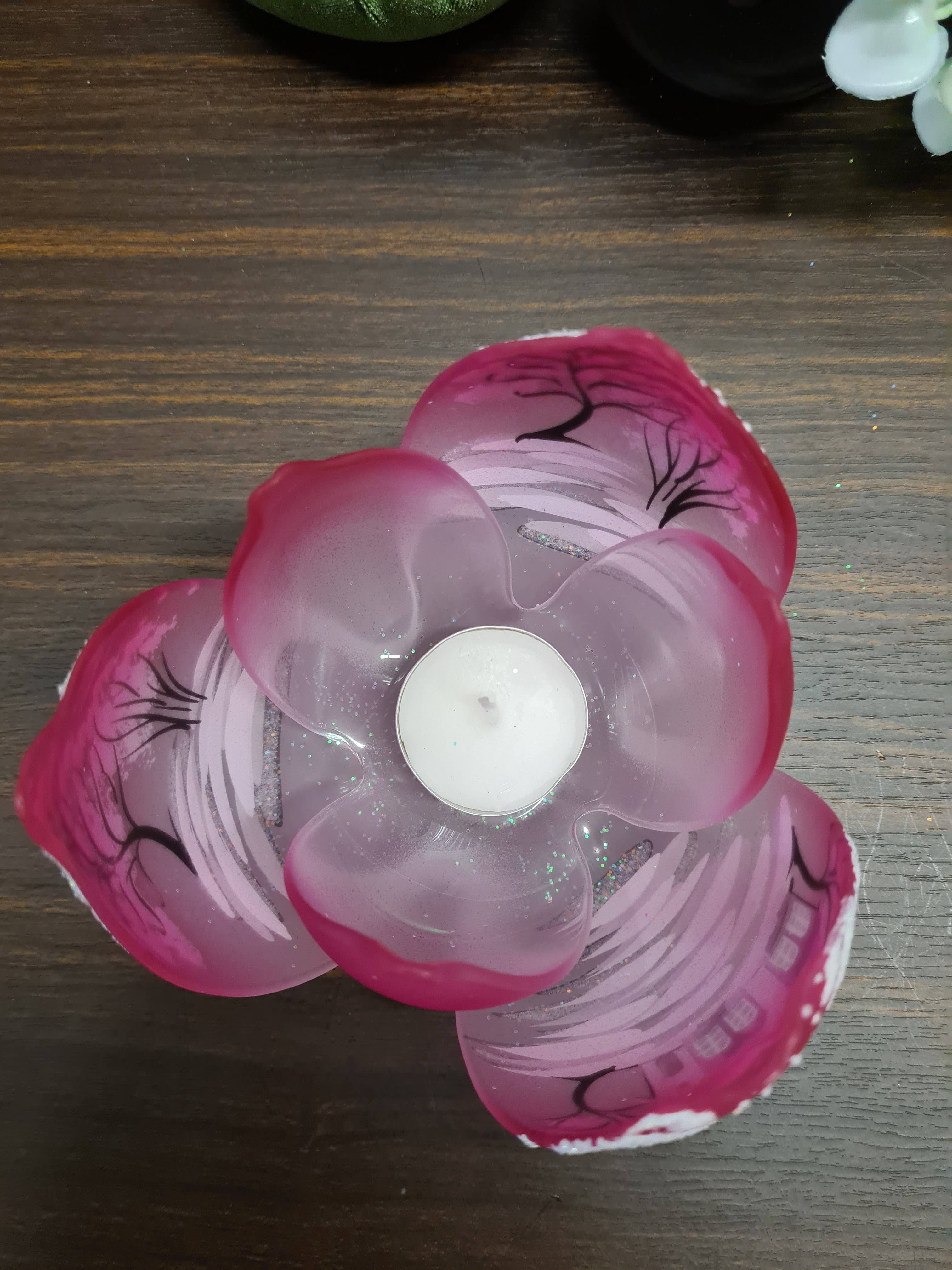 Glass by Iness - Wholesale Candle Holder - White Church In Winter Wonderland Collection - Candle Holder40