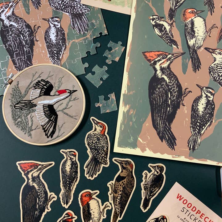 Solstice Handmade – wholesale Sticker – Pileated Woodpecker Sticker2