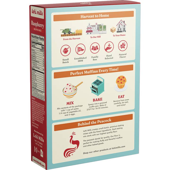 Lehi Mills - Wholesale Muffin Mix - Raspberry Muffin Mix