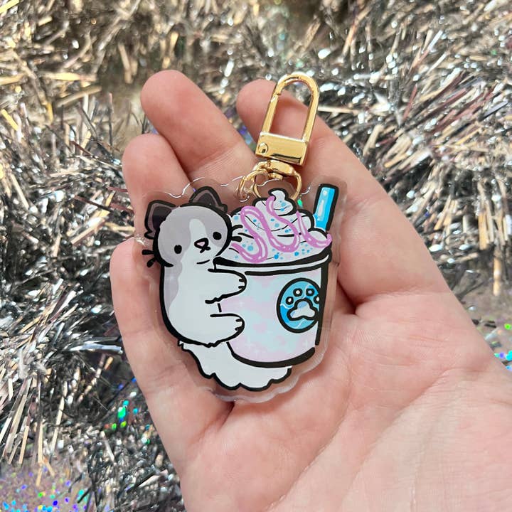 Woolblossom - Wholesale Keychain - Women's - Kitty Frappe ~ Acrylic Charms16