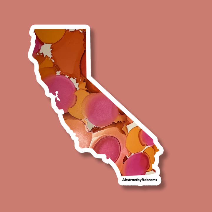 AbstractbyRabrams - Wholesale Sticker - California State Sticker LGBTQ Rainbow Lesbian Trans Pride8