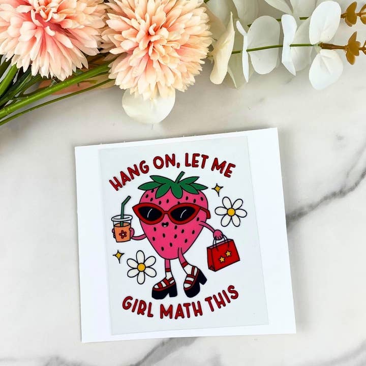 Girl Math | 4" UV DTF Decal for wholesale by HKS Custom Designs