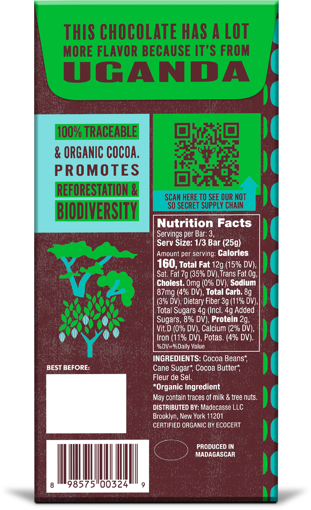 Beyond Good - Vente Barre chocolatée - Chocolat noir au sel de mer à 85 %1