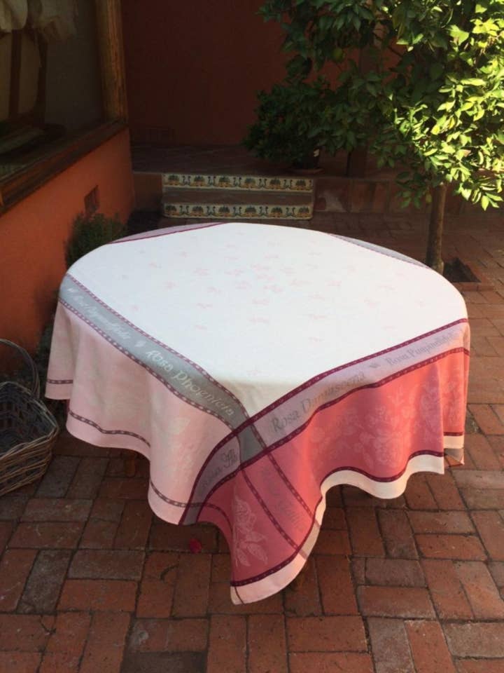 Fransk Jacquard Duk Rosa Romantique för wholesale av La Maisonnette