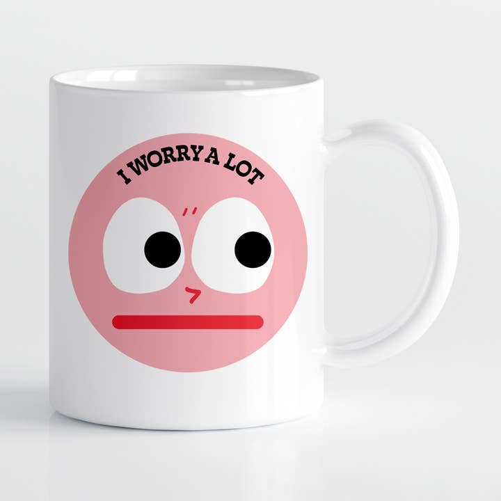 I Worry a Lot Coffee Mug for wholesale by Rock Scissor Paper