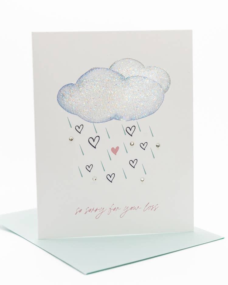 Lavender Vines - Wholesale Sympathy Card - 'Raining Hearts' Sympathy Greeting Card3