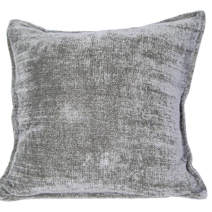 Housse de coussin en chenille avec insert, vert sauge pour la vente par Accent Linen