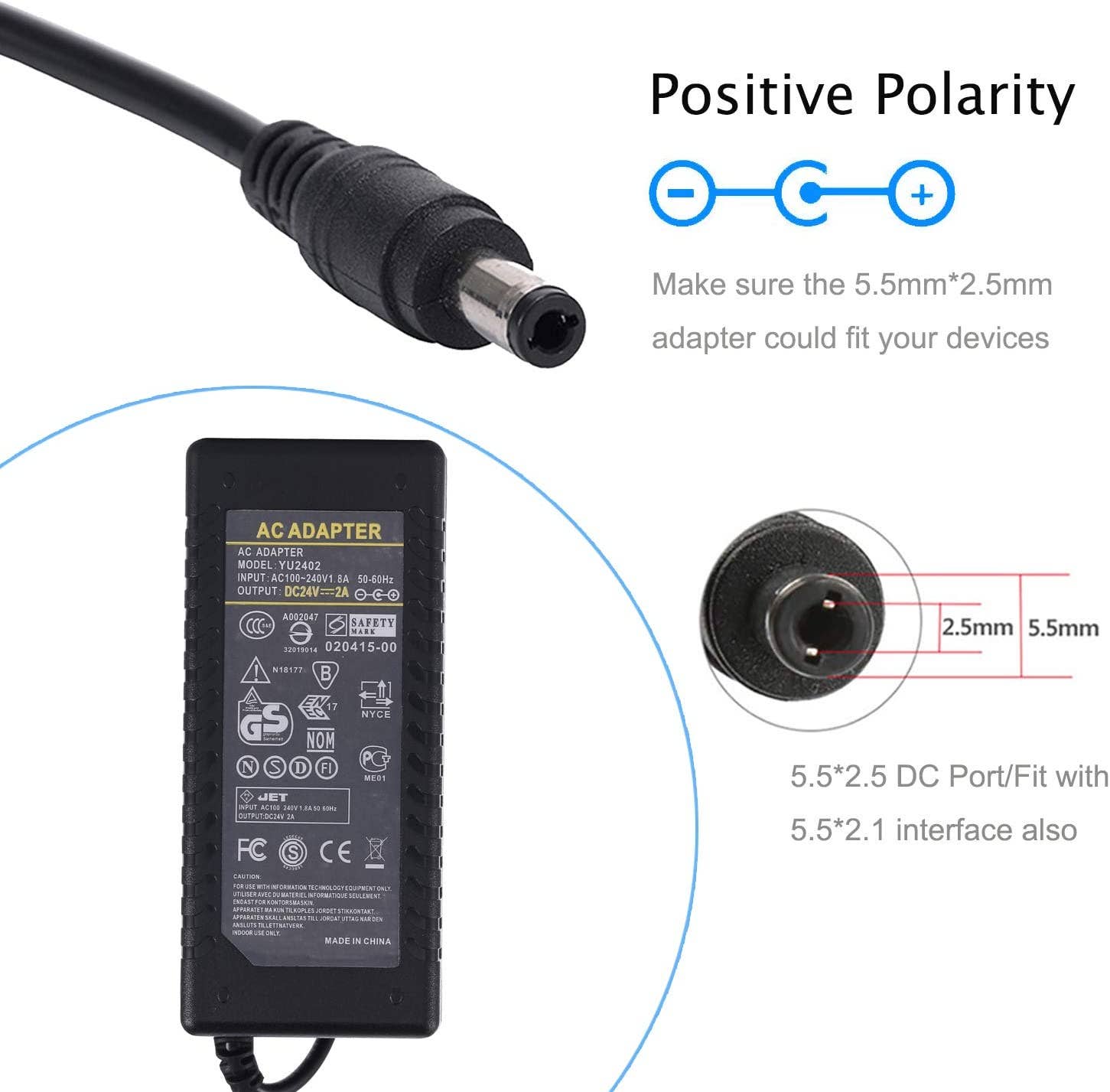 ENER-J – wholesale Power adapter – 24V 2A Power Supply for our 24V LED Strip3